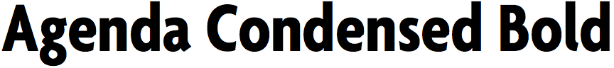 Agenda Condensed Bold