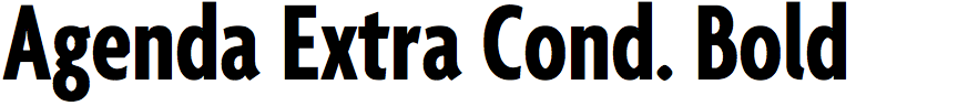 Agenda Extra Condensed Bold