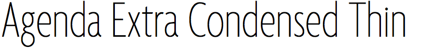 Agenda Extra Condensed Thin