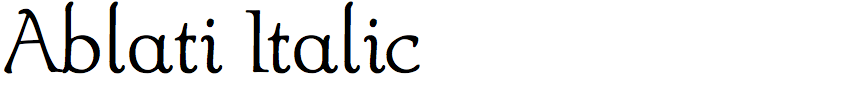 Ablati Italic