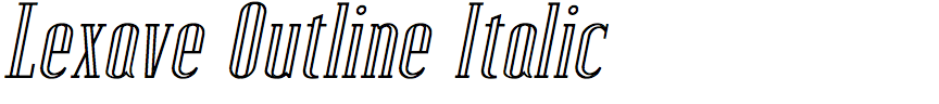 Lexave Outline Italic
