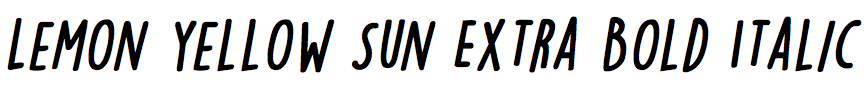 Lemon Yellow Sun Extra Bold Italic