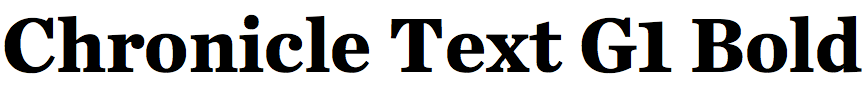 Chronicle Text G1 Bold