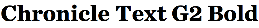 Chronicle Text G2 Bold