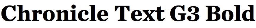 Chronicle Text G3 Bold