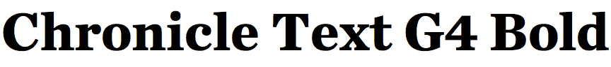 Chronicle Text G4 Bold