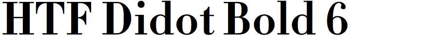 HTF Didot Bold 6