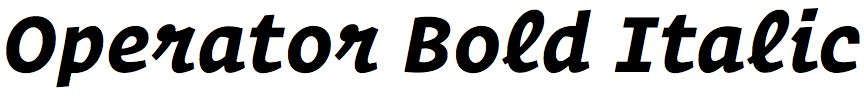 Operator Bold Italic