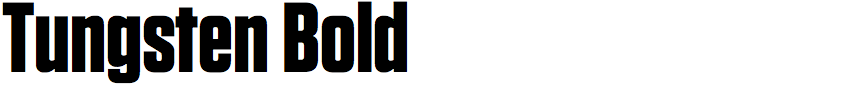 Tungsten Bold