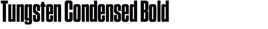 Tungsten Condensed Bold