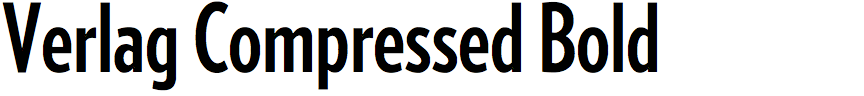 Verlag Compressed Bold