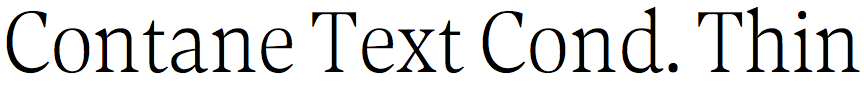 Contane Text Condensed Thin