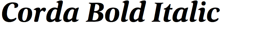 Corda Bold Italic