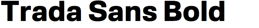 Trada Sans Bold