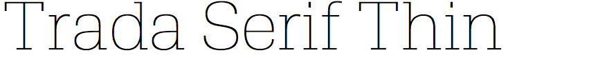 Trada Serif Thin