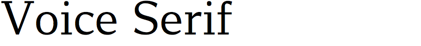 Voice Serif