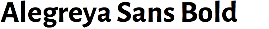 Alegreya Sans Bold