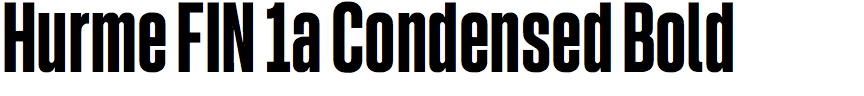 Hurme FIN 1a Condensed Bold