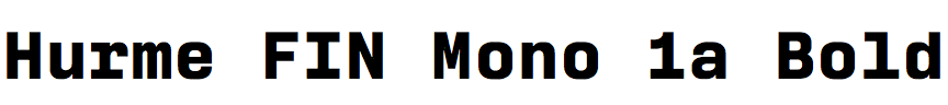 Hurme FIN Mono 1a Bold