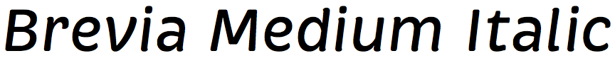 Brevia Medium Italic