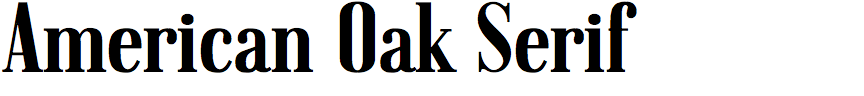 American Oak Serif