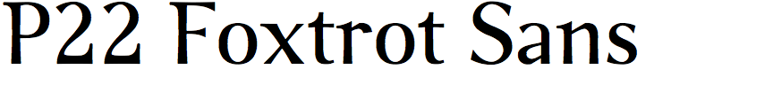 P22 Foxtrot Sans