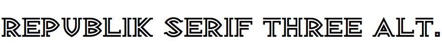 Republik Serif Three Alternate