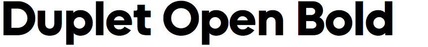 Duplet Open Bold