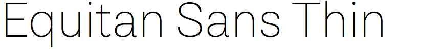 Equitan Sans Thin