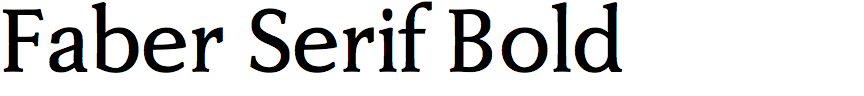 Faber Serif Bold