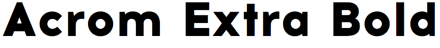 Acrom Extra Bold
