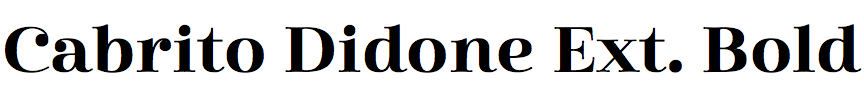 Cabrito Didone Extended Bold