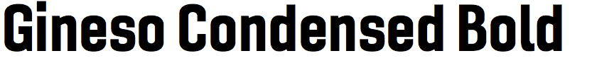 Gineso Condensed Bold