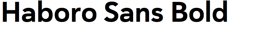 Haboro Sans Bold