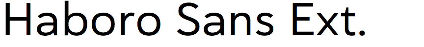 Haboro Sans Extended