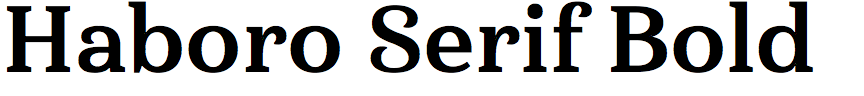 Haboro Serif Bold