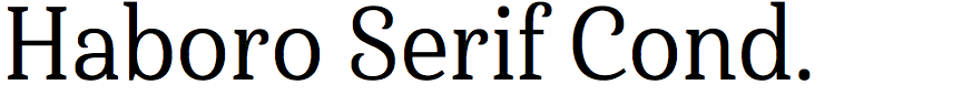 Haboro Serif Condensed