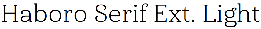 Haboro Serif Extended Light