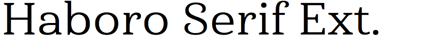 Haboro Serif Extended
