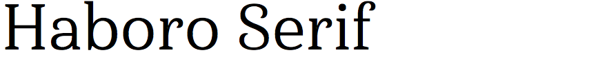 Haboro Serif