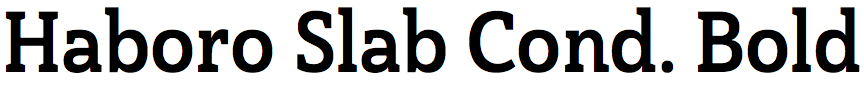 Haboro Slab Condensed Bold