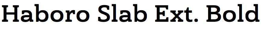 Haboro Slab Extended Bold