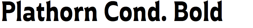 Plathorn Condensed Bold