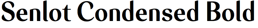 Senlot Condensed Bold