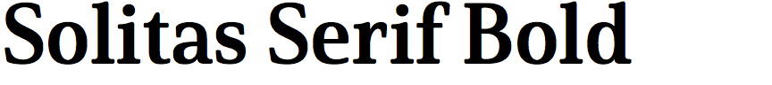 Solitas Serif Bold