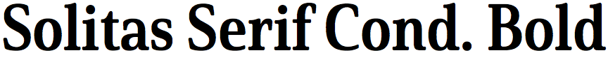 Solitas Serif Condensed Bold