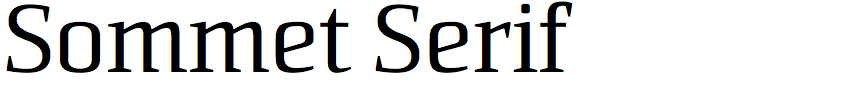 Sommet Serif