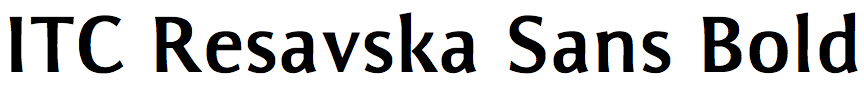 ITC Resavska Sans Bold