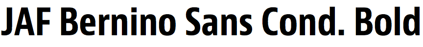 JAF Bernino Sans Condensed Bold