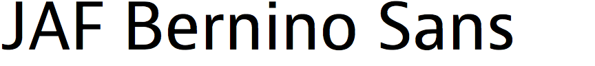 JAF Bernino Sans